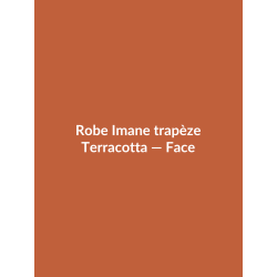 Robe Imane trapèze — Terracotta, vue face