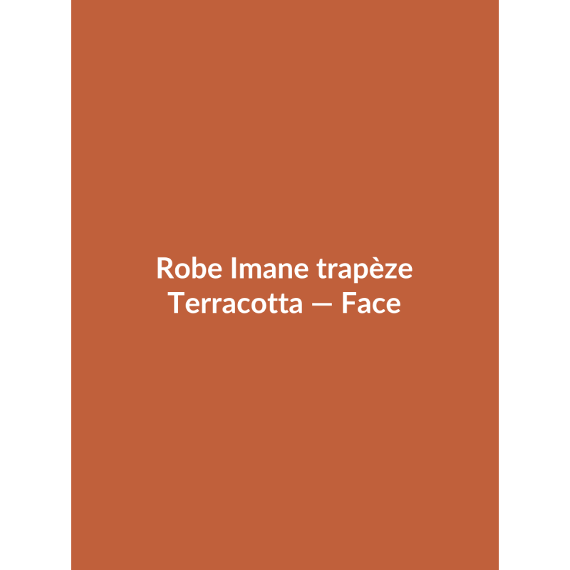Robe Imane trapèze — Terracotta, vue face