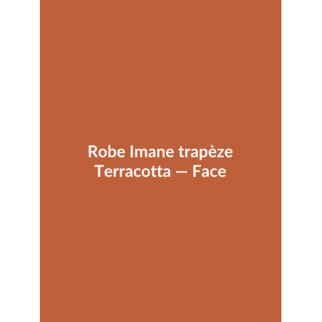 Robe Imane trapèze — Terracotta, vue face