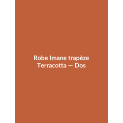 Robe Imane trapèze — Terracotta, vue dos