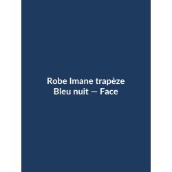 Robe Imane trapèze — Bleu nuit, vue face