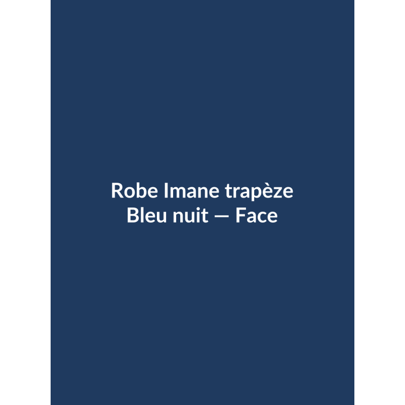 Robe Imane trapèze — Bleu nuit, vue face