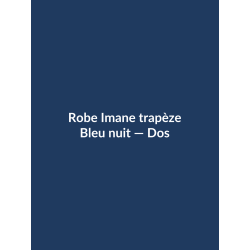 Robe Imane trapèze — Bleu nuit, vue dos