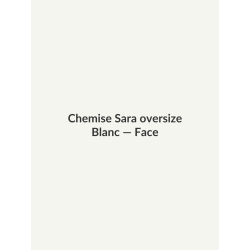 Chemise Sara oversize — Blanc, vue face
