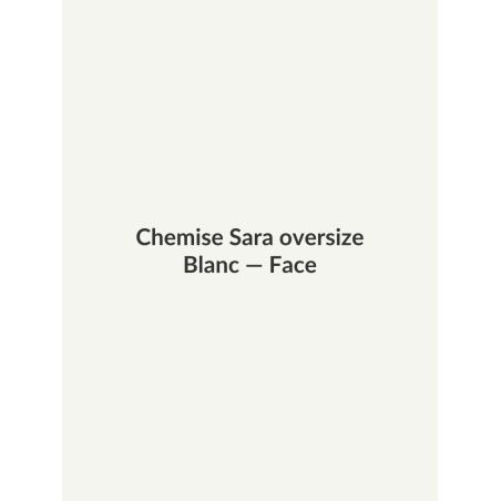 Chemise Sara oversize — Blanc, vue face