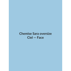 Chemise Sara oversize — Ciel, vue face