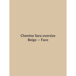 Chemise Sara oversize — Beige, vue face