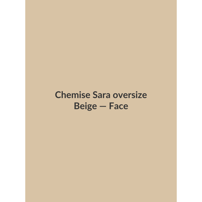 Chemise Sara oversize — Beige, vue face