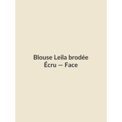 Blouse Leila brodée — Écru, vue face