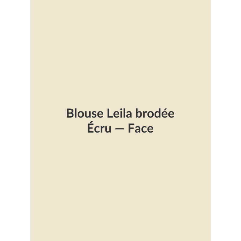 Blouse Leila brodée — Écru, vue face