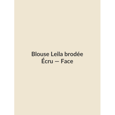 Blouse Leila brodée — Écru, vue face