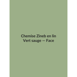 Chemise Zineb en lin — Vert sauge, vue face