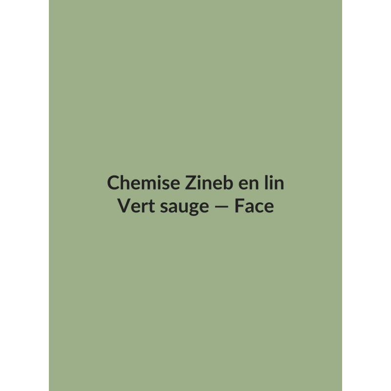Chemise Zineb en lin — Vert sauge, vue face