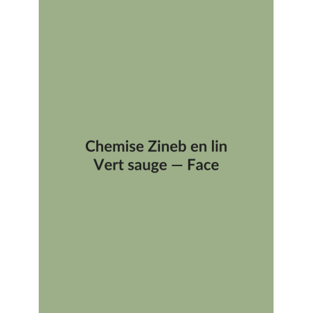 Chemise Zineb en lin — Vert sauge, vue face