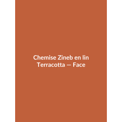 Chemise Zineb en lin — Terracotta, vue face