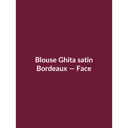 Blouse Ghita satin — Bordeaux, vue face