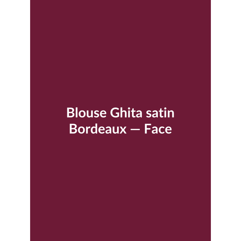 Blouse Ghita satin — Bordeaux, vue face