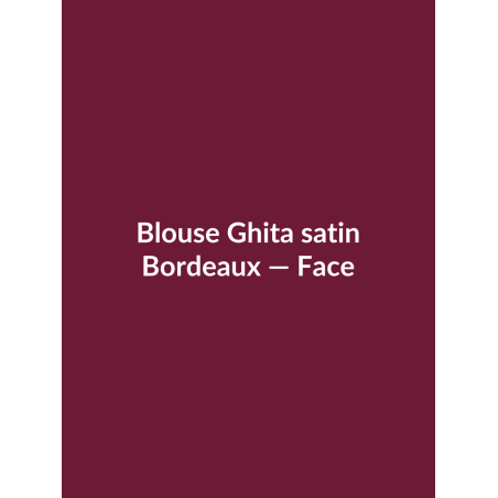 Blouse Ghita satin — Bordeaux, vue face