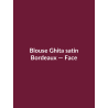 Blouse Ghita satin — Bordeaux, vue face