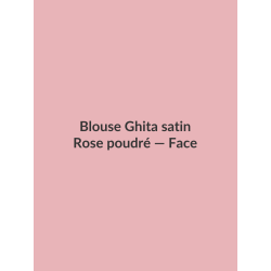 Blouse Ghita satin — Rose poudré, vue face