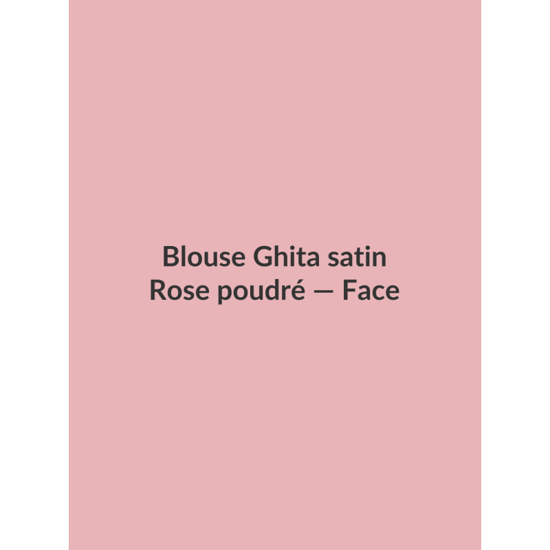 Blouse Ghita satin — Rose poudré, vue face