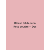Blouse Ghita satin — Rose poudré, vue dos
