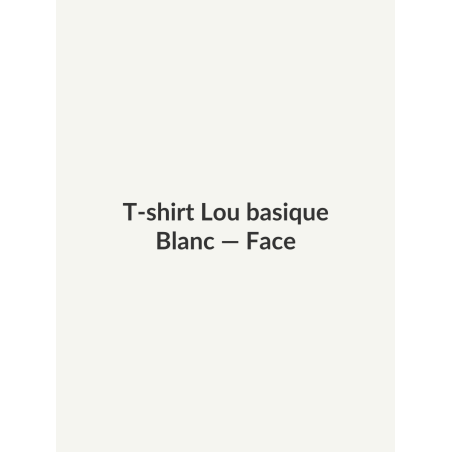 T-shirt Lou basique — Blanc, vue face