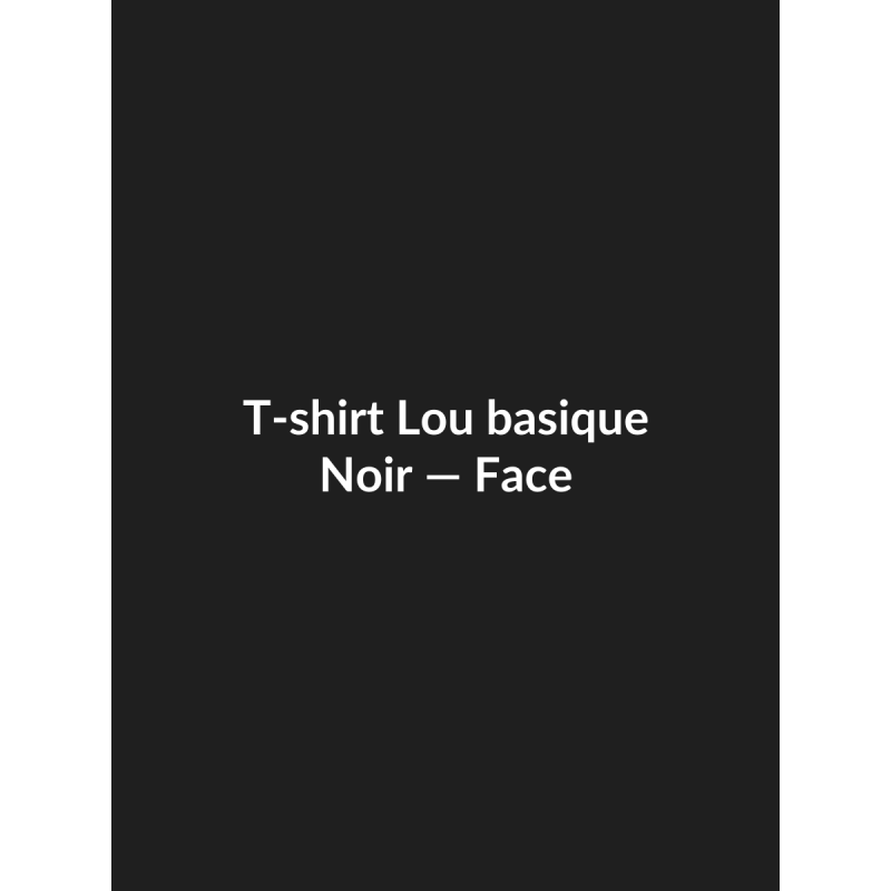 T-shirt Lou basique — Noir, vue face