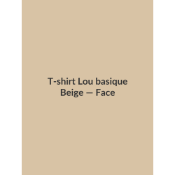 T-shirt Lou basique — Beige, vue face