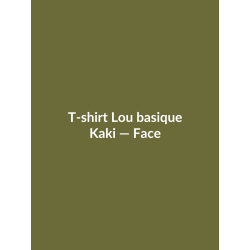 T-shirt Lou basique — Kaki, vue face