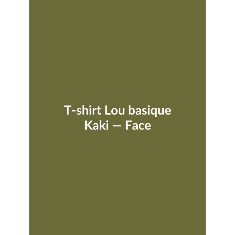 T-shirt Lou basique — Kaki, vue face