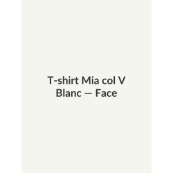 T-shirt Mia col V — Blanc, vue face