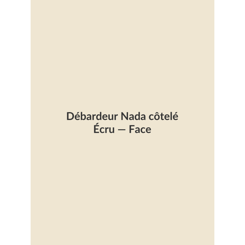 Débardeur Nada côtelé — Écru, vue face