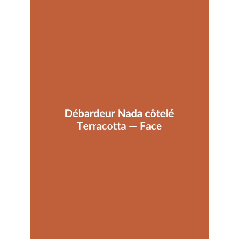 Débardeur Nada côtelé — Terracotta, vue face