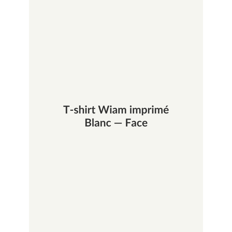 T-shirt Wiam imprimé — Blanc, vue face