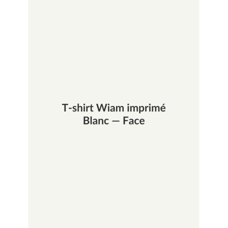 T-shirt Wiam imprimé — Blanc, vue face