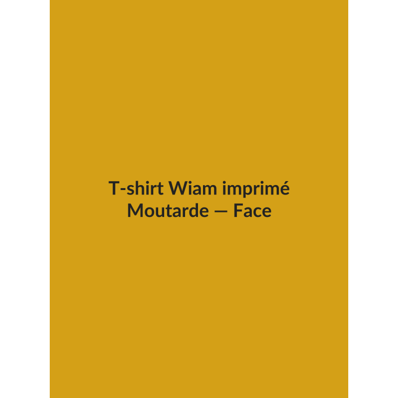T-shirt Wiam imprimé — Moutarde, vue face