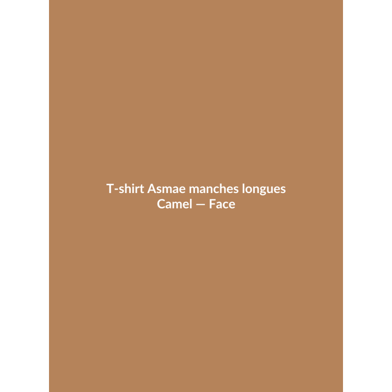 T-shirt Asmae manches longues — Camel, vue face