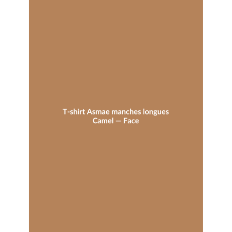 T-shirt Asmae manches longues — Camel, vue face